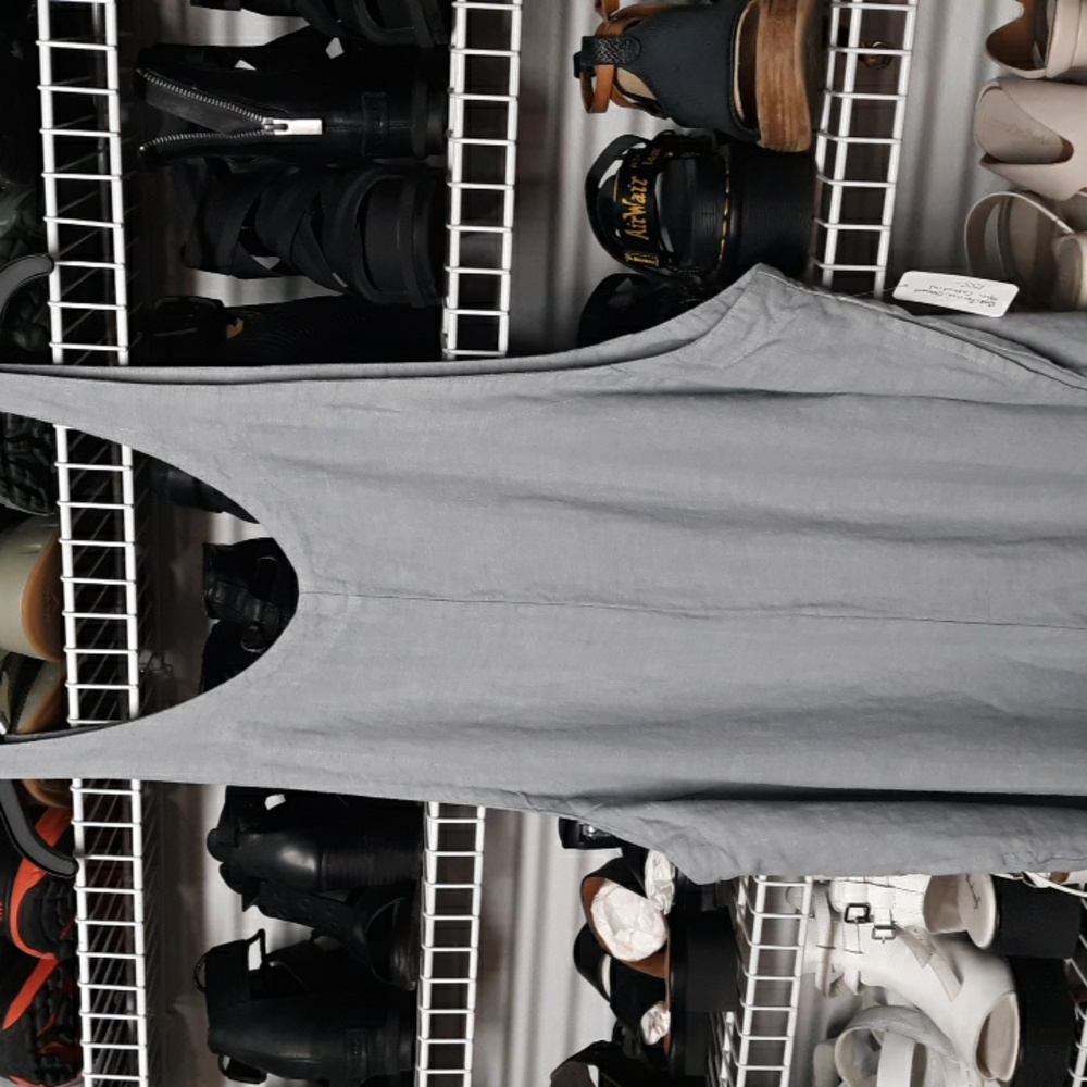 SALE!! READY TRADING California Overalls 100% Cotton Linen, Gray, Sz S/M - Picture 6 of 16